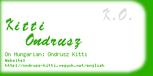 kitti ondrusz business card